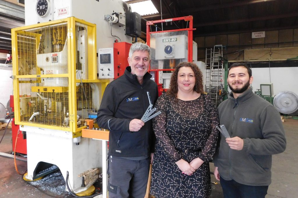 (L-R) Nigel Mason, Stainless Metal Solutions Ltd; Louise Armstrong, BCRS Business Loans and Jake Mason, Stainless Metal Solutions Ltd