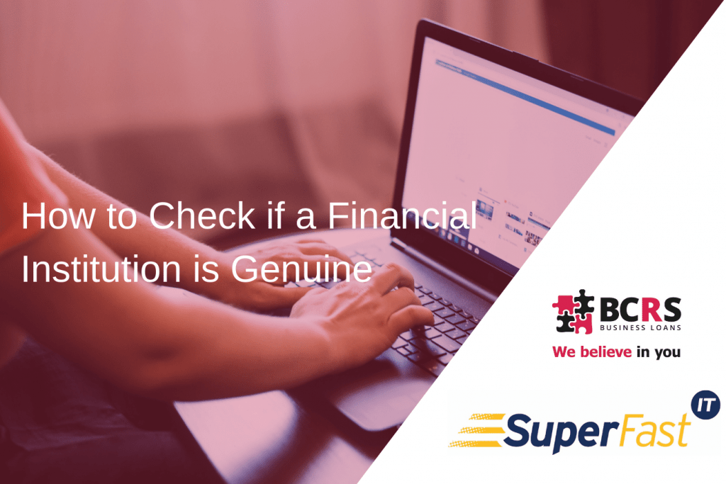 How to check if a financial institution in genuine