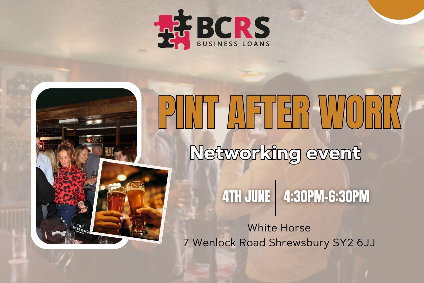Pint After Work Event - Thursday 4th June 2026 (Shrewsbury)